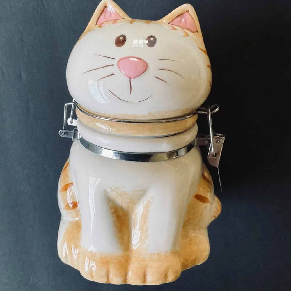 BOSTON WAREHOUSE Treat Container for Kitty EUC